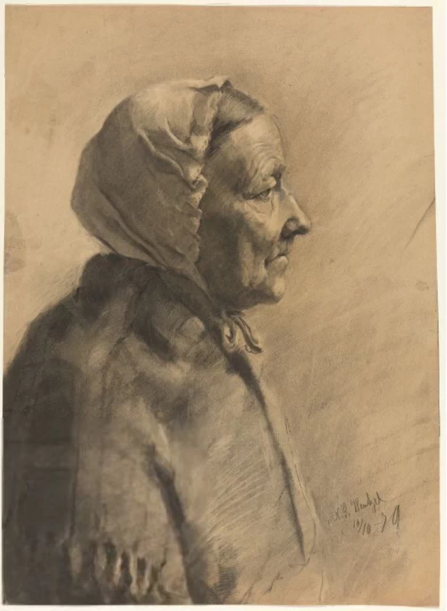 Vecchia donna con cuffia - The National Museum, Oslo
